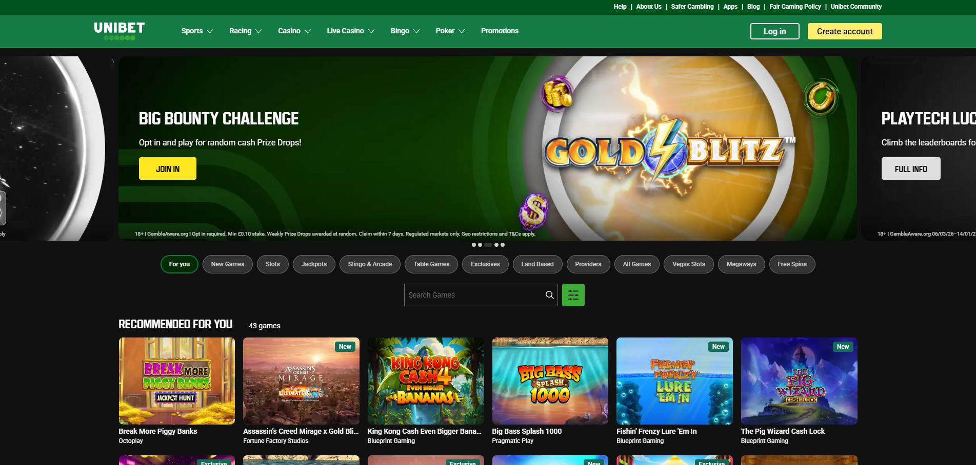 Unibet screenshot 2