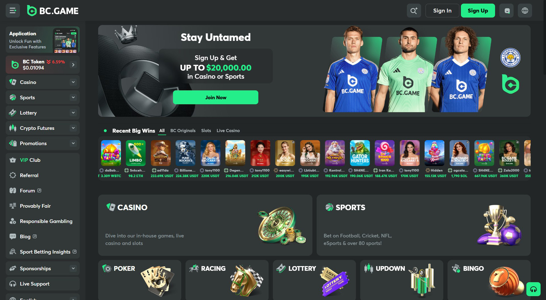 8. BC.Game- Bonus de casino en ligne populaire