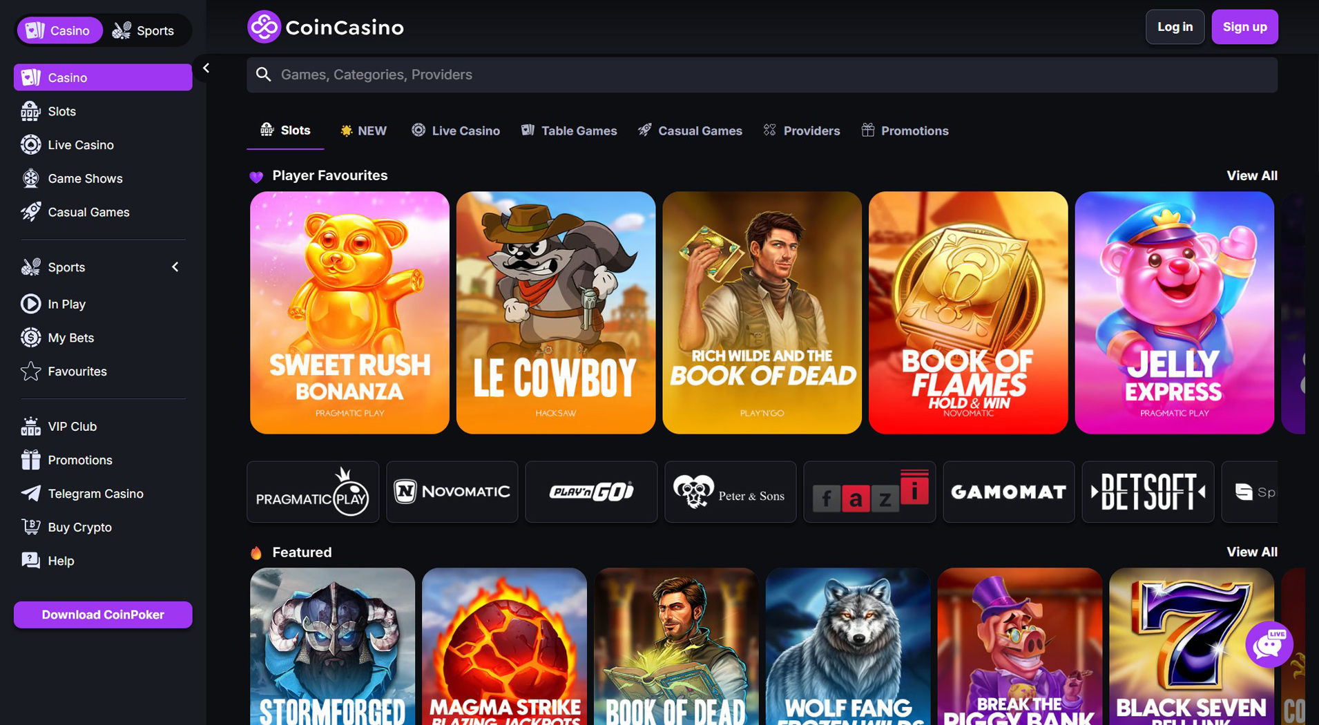 10. CoinCasino – Choix de casino en ligne fiable
