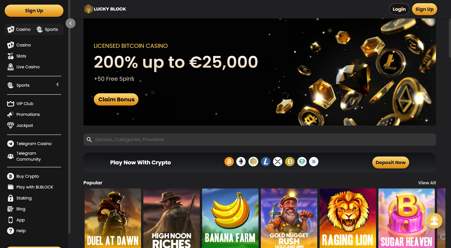 7. Lucky Block – Offre de casino en ligne équilibrée